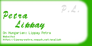 petra lippay business card